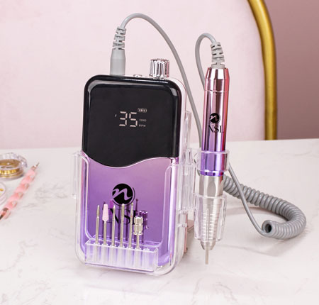 NSI e-File w/ Free Starter Nail Drill Bits Kit EU Style plug + US Adapters